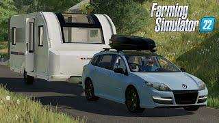 FS22 - Vacation TRIP with CAMPING TRAILER - Car mod for Farming Simulator 2022 Mod Download