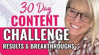 Results & Breakthroughs from the 30 Day Content Challenge with Amy Starr Allen