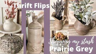 Shopping my hoard ~ Spring Thrift Flips to resell in my booth ~ DIY Paint ~ Prairie Grey