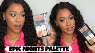 MAKEUP REVOLUTION EPIC NIGHTS PALETTE SWATCHES & TUTORIAL