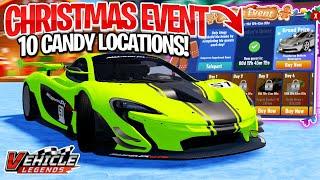 All 20 Candy Canes Locations in Vehicle Legends! (Christmas Event DAY 1)