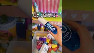 ️RESTOCKING MY DIY CARDBOARD SKINCARE STORE