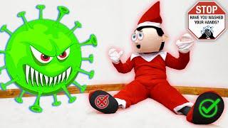 Caught Elf On The Shelf Moving! Giant Elf Gets Germs!