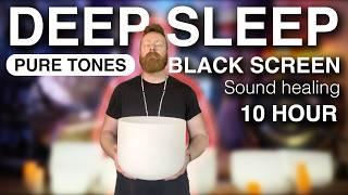 Deep Sleep Frequencies Black Screen | Sound Bath For Deep Sleep | Vagus Nerve Reset