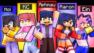 10 FRIENDS on one APHMAU BLOCK in Minecraft!