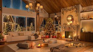 Cozy Winter Jazz 2025  | Warm Holiday Bedroom | Relax & Study with Chill Christmas Ambience in 4K 