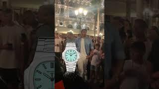 Qatar's Prince w/ $3,000,000 Patek!!!! *WOW* #patek #qatar #emirates #bugatti #tiffany #viral #short