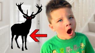 DEER LADY in our HOUSE! CALEB sees THE SCARY DEER WOMAN!