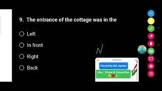 The entrance of the cottage was in the -