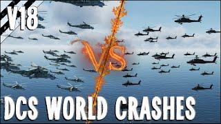 Huge Helicopter Clash, Laserlike AAA & More! V18 | DCS World 2.5 Modern Flight Sim Crashes