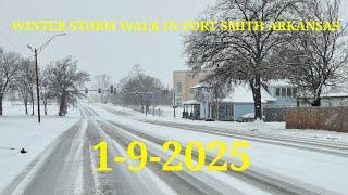 Winter Storm Walk in Fort Smith Arkansas 1-9-25