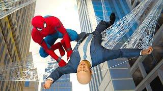 Spider-Man Saves People from Chopper Accident - Spider-Man Remastered