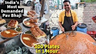 India's Most Selling Pav Bhaji | 300 Plates in 1 Hour | 20 Kg Butter Used Daily | street food India