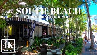 ART DECO HISTORIC DISTRICT SOUTH BEACH , MIAMI BEACH 4K ULTRA HD 60FPS OCTOBER 2020 USA AΩ