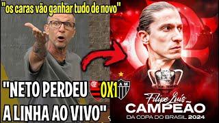 CRAQUE NETO PERDEU A LINHA COM FLAMENGO CAMPEÃO "FILIPE LUIS DEU AULA E HUMILHOU O GALO"