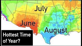 Why the Hottest Time of Year Varies Widely Across the USA