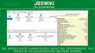 SQL Server Query Tuning Series -Boost SQL Performance:The Impact of Filter Predicates and ROW_NUMBER