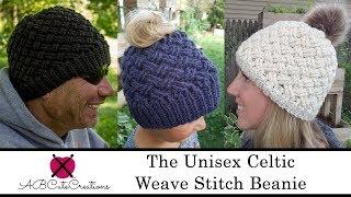 Unisex Celtic Weave Beanie -- The Perfect Hat for Men, Women and Children | FREE Crochet Pattern