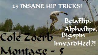 25 Tricks On A Hip!!! Skateboarding Montage 5 - Cole Zoerb