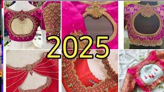 Bridal Heavy  Ari work Blouse Designs Maggam Work Blouse Design/  Aariwork sleeves design #aariwork