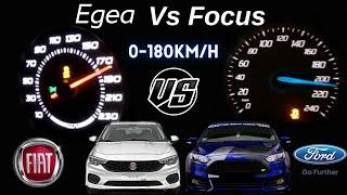 Fiat Egea 1.6 MultiJet 120 Hp Vs Ford Focus 1.5 Tdci 120 Hp 0-180 2024 Acceleration Battle Top Speed