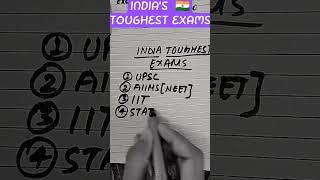 INDIA'S TOUGHEST EXAMS #shorts #neet #iit #upsc #ssc #indian #groupd #ca #pcs #viral #indianexam