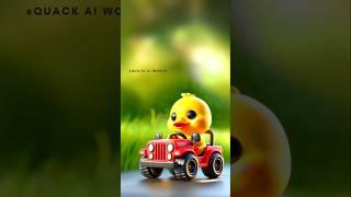 Cute Little Duck Driving Jeep ️ #littleduck #cuteduck