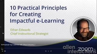 Allen Interactions 10 Practical Principles for Creating Impactful e-Learning Webinar