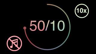 50 Minute Pomodoro Timer / 10 Minute Break - Pastel Dark Mode - Repeats 10x - Study & Focus Timer