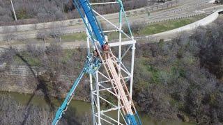 Six Flags Over Texas Titan roller coaster gets a new paint job