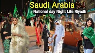 Unbelievable Celebration 94rd National Day in  Saudi Arabia  | Night Life in Riyadh