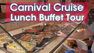 Carnival Cruise Lunch Buffet Food 2024 at Lido Marketplace + Menus & Review