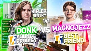 donk vs. Magnojezz (1v1 AIM) | sub+chat (CS2)