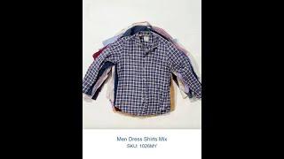 Men's Dress Shirt Mix Used clothing bale samples from Global Clothing Industries