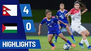 Nepal vs Palestine Extended Highlights | Waff Women's Championship 2024