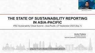 Day 1 IFAC Virtual Sustainability Summit for Asia Pacific