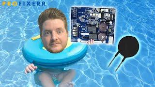 How to re-solder new thermistor on AquaRite Hayward Chlorinator