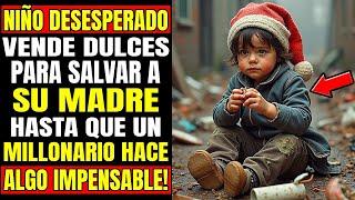 NIÑO POBRE VENDE DULCES PARA SALVAR A SU MADRE… HASTA QUE UN MILLONARIO...