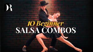 10 Salsa Beginner Basic Combos | Daniel Rosas & Elisabel Violet