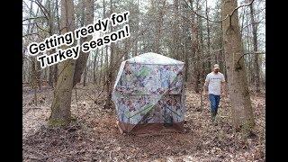 Setting up for turkey season with the Barronett ground blind