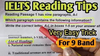 IELTS Reading Tips and Tricks | IELTS preparation for 9 Band |  Easy Tricks for IELTS Reading