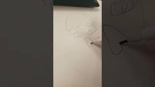 { I tried 1 line drawing }  #ak #art #viral #video #mj #drawing #shorts #short #subscribe