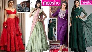  Meesho Haul  Meesho party wear kurta set/Designer lahengasharara set  wedding dresses #3tier