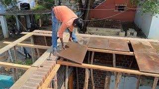 Techniques of Roof FormWork Shuttering_16×16ft Room Slab Centring Work Make Easy Construction