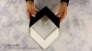 Corner Samples - Custom-made Linen Liner Frames: 2" Collection