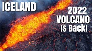 CLOSER DRONE FLIGHT AT MERADALIR VOLCANO! LAVA OFFERS A STUNNING SHOW! ICELAND VOLCANO Aug 5, 2022