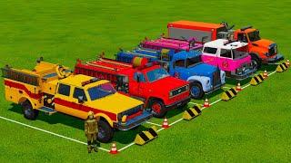 TRANSPORTING FIRE TRUCKS WITH BIG TOW TRUCKS! Farming Simulator 22