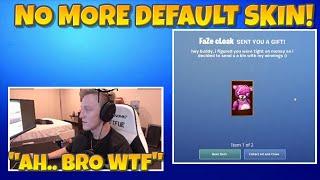 Tfue Reacts to his NEW *GIFTED* SKINS (NO MORE DEFAULT SKIN!) - Fortnite Funny Moments #47