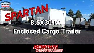 SPARTAN 8 5X30TA 7K Torsion Spread Axles Enclosed Cargo Trailer | Rennown Cargo Trailers