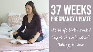 37 Weeks Pregnancy Update | It's baby's birth month! Signs of early labor, Taking it slow